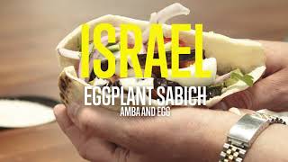 Best ever ISRAELI STREET FOOD RECIPE  EGGPLANT SABICH [upl. by Konikow634]