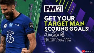 Target Man Scoring Goals With This 424 FM21 Tactic  Best Football Manager 2021 Tactics [upl. by Padriac306]