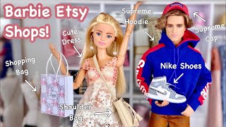 Barbie ETSY Shop Reviews Super Realistic Doll Clothes amp Accessories Barbie Doll Etsy Haul [upl. by Enitsud]