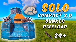 COMPACT 20 Solo Bunker 24 Rockets Guide  Rust Base Design [upl. by Agathy424]