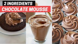 Chocolate Mousse Cake Filling  Chocolate Filling Recipe [upl. by Llekram184]