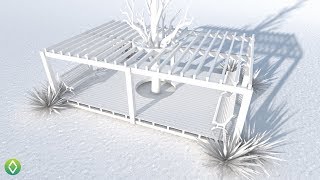 Archicad Decks y Pérgolas con Listones para Tejas [upl. by Enelegna]