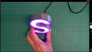 3D Printed LED Letter Lamp Video 1 [upl. by Kathlene]