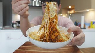 ULTRA CHEESY Quattro Cheese Fire Noodles [upl. by Ennoval474]