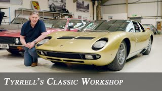 Lamborghini Miura S  RoadTesting a Complete Groundup Restoration  Tyrrells Classic Workshop [upl. by Allerim]