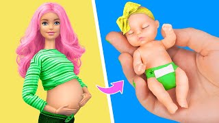 12 DIY Baby Doll Hacks and Crafts  Miniature Baby Cradle Diapers and More [upl. by Andree856]