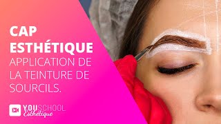 CAP Esthétique • Application teinture de sourcils [upl. by Ennaitsirk231]