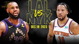 Los Angeles Lakers vs New York Knicks Full Game Highlights  December 18 2023  FreeDawkins [upl. by Deloria874]