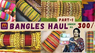 Meesho Bangles Haul Hariyali Teej SpecialRajwadaGlass BanglesteejMeesho meesho bangleshaul [upl. by Cotter]