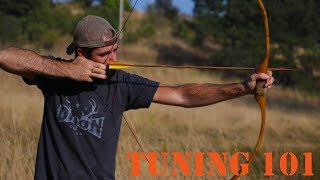 Tuning a Recurve longbow or selfbow for perfect arrow flight [upl. by Olympium]