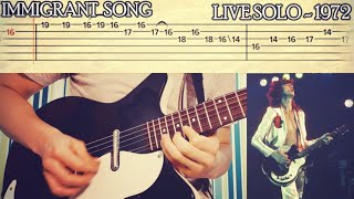 IMMIGRANT SONG LIVE SOLO  1972  Led Zeppelin Cover amp Lesson wTABS [upl. by Aiela]