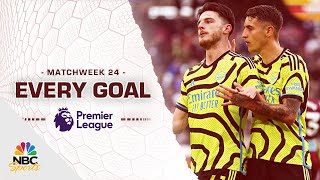 Every Premier League goal from Matchweek 24 202324  NBC Sports [upl. by Diad750]