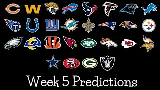 2023 WEEK 5 NFL PREDICTIONS [upl. by Enytsirk810]