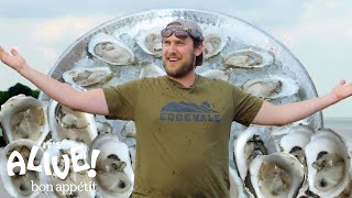 Brad Explores an Oyster Farm  Its Alive  Bon Appétit [upl. by Soo]