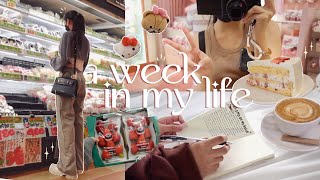 weekly vlog 🍰  what I eat closet cleanout journaling theme park etc [upl. by Anilesor]