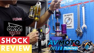 AV Moto Rear Shock Review Featuring OKM Racing [upl. by Bik]