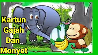 Film kartun gajah dan monyet bahasa indonesia  Mengenali nama hewanKartun info [upl. by Templas941]