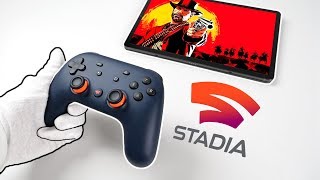 Google Stadia quotConsolequot Unboxing  The Future of Gaming Gameplay Review  Controller [upl. by Tewfik483]