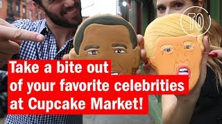 Take a Bite Out of Your Favorite Celebrities at the Cupcake Market [upl. by Iruj330]