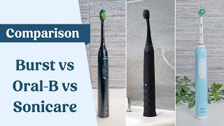 Burst vs Sonicare vs OralB Electric Toothbrush USA [upl. by Immij]