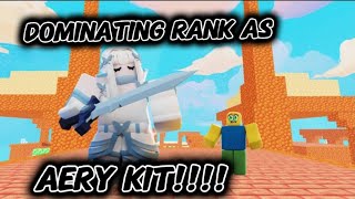 Dominating rank as aery kit in roblox bedwars [upl. by Ginger]