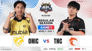 MPL PH S15  W1D1  ONIC VS TNC GAME 1 [upl. by Zacarias]