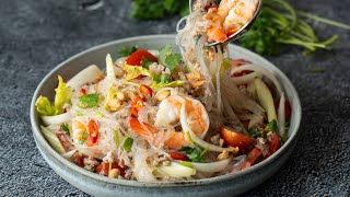 Yum Woon Sen Recipe glass noodle salad 20 ยำวุ้นเส้น  Hot Thai Kitchen [upl. by Nyleda]