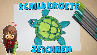 Schildkröte einfach malen für Kinder  ab 7 Jahren  Malen mit Evi  deutsch [upl. by Adaminah]