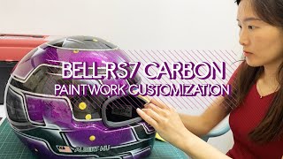 BELL RS7 Carbon Metal Flakes Helmet Paintwork Process [upl. by Hitt]