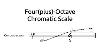 Contrabassoon FourplusOctave Chromatic Scale [upl. by Jennie]