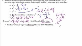 IB Math HL  8031 Concept of Complex Number  Eulers Form [upl. by Eiwoh928]