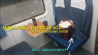 Madaraka expresssgr economy class quick tour on the seat arrangement [upl. by Lyndell]