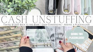 Weekly Cash Unstuffing amp Cash Condensing  Adding Two Placeholders  1203 Back to the Bank [upl. by Areid]