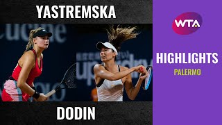 Dayana Yastremska vs Oceane Dodin  2020 Palermo Second Round  WTA Highlights [upl. by Rochkind]