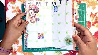 Frida Kahlo Themed TN Yearly Month At A Glance Calendar System [upl. by Kciredes]