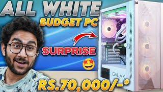 Value for Money ALL AMD White Gaming Pc Build Under Rs70000 ONLY  Ryzen 5 5600X RX 6600 [upl. by Natie]