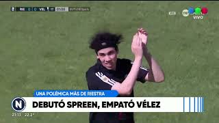 Debutó Spreen empató Vélez [upl. by Aenotna]