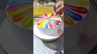 Rainbow Colour Cake Design 🌈  Cake Recipe shorts youtubeshorts virslshorts [upl. by Donalt401]