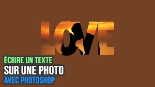 Comment écrire un texte sur une photo  Photoshop Tutorials [upl. by Arihay291]