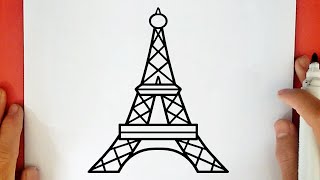 HOW TO DRAW THE EIFFEL TOWER [upl. by Anelec]