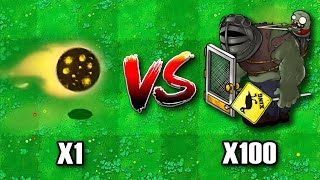 1 Plant SHOOT BIG FIRE PEA vs 100 GIGA GARGANTUAR Who Will Win PVZ Hybrid Challenge [upl. by Hobie]