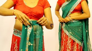 How to Wear a Half Saree and Look Stunning  New look [upl. by Danit]