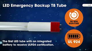 The first LED Tube with a builtin battery to receive UL 924 certification [upl. by Ylicec]