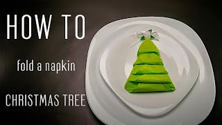 How to Fold a Napkin into a Christmas Tree [upl. by Yrojram]