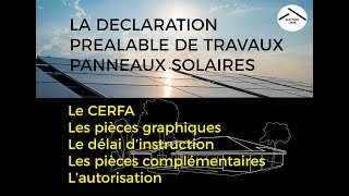 Déclaration préalable de travaux pour poser des panneaux solaires [upl. by Nannie]