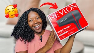 Diffusing my CURLS with Revlon’s Smoothstay Hair Dryer  Diffuser Review  Christine Curls [upl. by Iniffit]