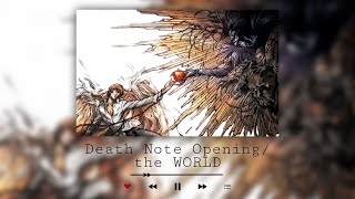 Death Note Opening Song  the WORLD  Nightmare  1 Hour Chill [upl. by Elmaleh]