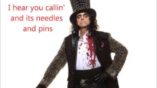 Alice Cooper Poison  LYRIC VIDEO [upl. by Idihc]