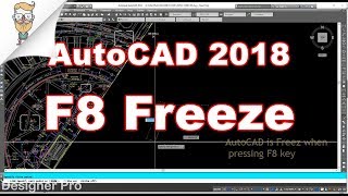 How to Resolved Press F8 Freeze in Autocad 2018 20172016 [upl. by Ardyth893]