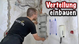 Verteilung in Wohnung Unterputz einbauen [upl. by Assirk]